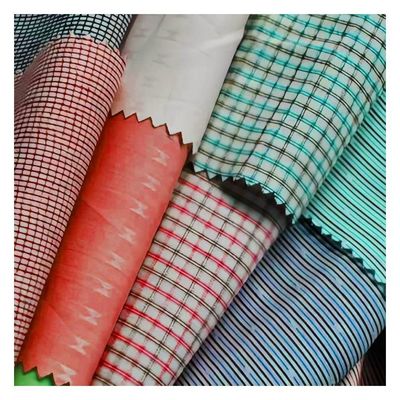Tejido de algodón peinado antiestático para prendas de vestir para mujeres en África Estilo a cuadros