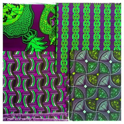 Tejido de cera africana de algodón 100% para vestido tejido a medida Impresión de cera de diseño de Ankara