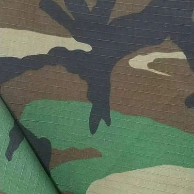 50/50 de cotton de nylon de camuflaje de impresión de tela con función WR OEM aceptado 220gsm
