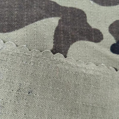 Directamente de Jinsuo tejido de nylon de algodón ribstop de bosque Impresión con acabado especial