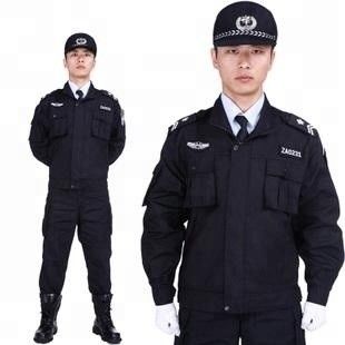 Tejidos de uniforme escolar en colorido plano 100% poliéster para la bolsa de vestir del guardia de seguridad