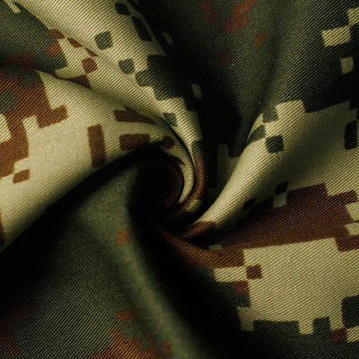 Tejido de uniforme de algodón de poliéster de peso medio para chaquetas de uniforme impresas digitalmente