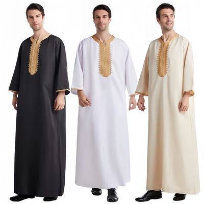 Tejido Thobe ligero TR 80/20 Mezcla de poliéster/viscosa para Thobe árabe musulmán saudita