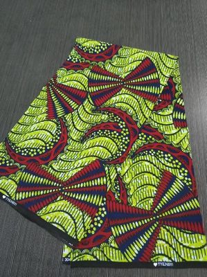 Tejidos de algodón 100% de cera real africana de Ankara con tipo de hilo cardado y patrón BATIK