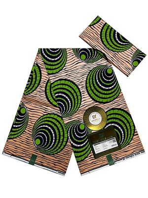 Tejidos de algodón 100% de cera real africana de Ankara con tipo de hilo cardado y patrón BATIK