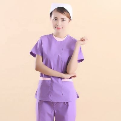Fabrica de algodón de poliéster ventaja 35 años profesional para uniformes / abrigos de laboratorio / exfoliantes