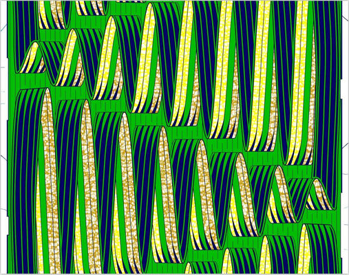 Tejido de cera africana de algodón 100% para vestido tejido a medida Impresión de cera de diseño de Ankara
