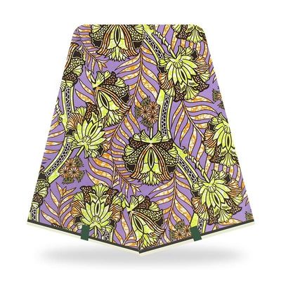 Tejido Ankara de algodón 100% en colores vibrantes para vestidos y prendas de vestir con impresión de cera africana