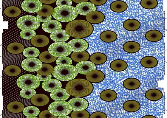 Tejido Ankara de algodón 100% en colores vibrantes para vestidos y prendas de vestir con impresión de cera africana