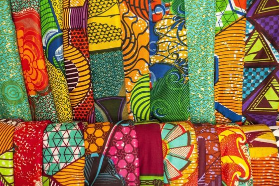 Tejido Kente Ghana Tejido de Cira 90gm 110gm 120gm Tejido Batik Sarong Impreso para Ropa