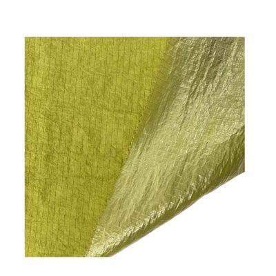 Tejido recubierto de agua repelente de metal brillante recubierto de 210D UHMWPE Gridstop Nylon para chaqueta