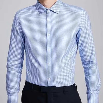Mediano peso de hilo de colorante de estiramiento de pliegues de tejido de jacquard para ropa de trabajo 80 20 polipaño TC