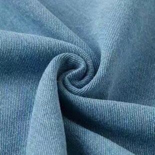 Modelo de hilo teñido 230gm 100% de algodón Twill competitivo Tejido de denim lavado para jeans