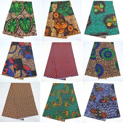 Tejido Kente para Ghana Impresión de cera 100% de algodón de anillos 57/58&quot; de ancho Ropa africana