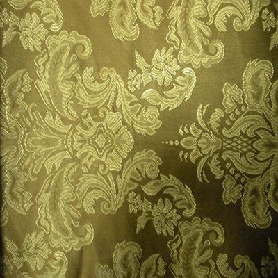 Tejido de brocado de jacquard metálico 100% de poliéster en color de stock listo para sus necesidades