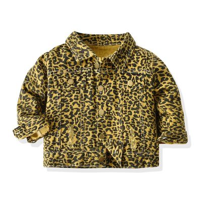 Tejido de denim de estiramiento de 4 vías, seco rápido y con patrón de leopardo