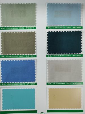 Tejido de terciopelo 100% algodón 65 poliéster 35 algodón ropa de trabajo TC perforador tejido textil